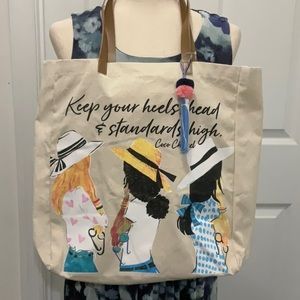 COPY - Eccolo Beth Briggs with Pompom Reusable Tote Bag